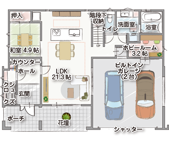 ガレージの家 三重県 愛知県 岐阜県で夢のお家を建てるならアサヒグローバルホーム